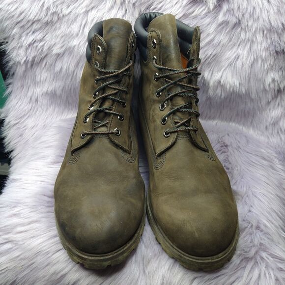 Timberland 6 Inch Double Collar Boots Dark Chocolate Nubuck Mens Size 15 M 73543 main image 9